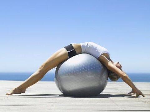 Fitball exercises for osteocondrosis treatment