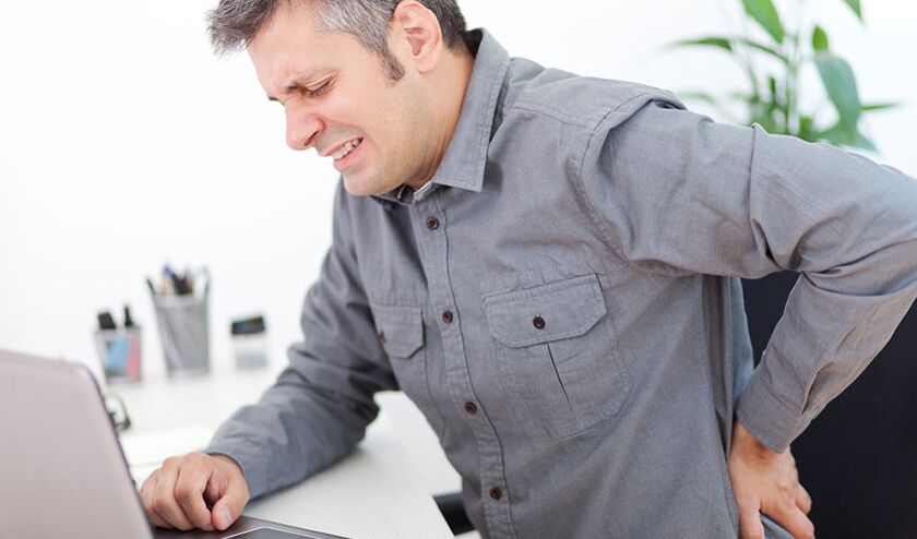 back pain due to osteocondrosis due to seating